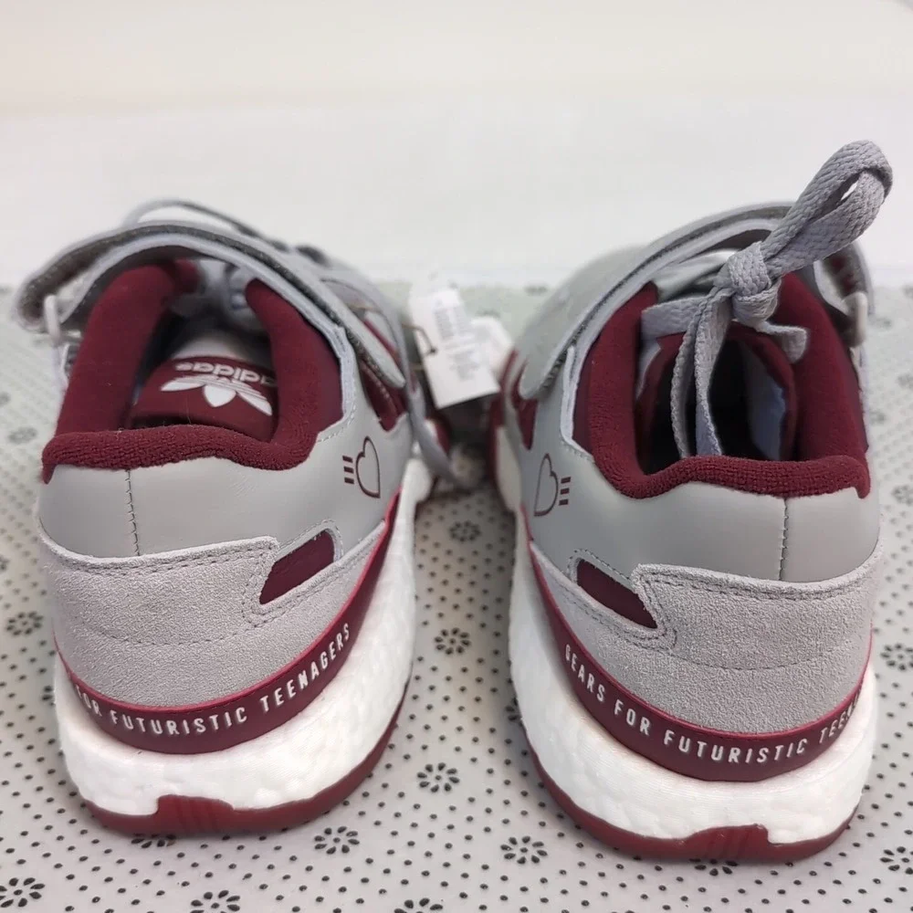Adidas x Human Made Forum Boost‎ Low White Red Gray Mens Sneakers S42976 Size 8
